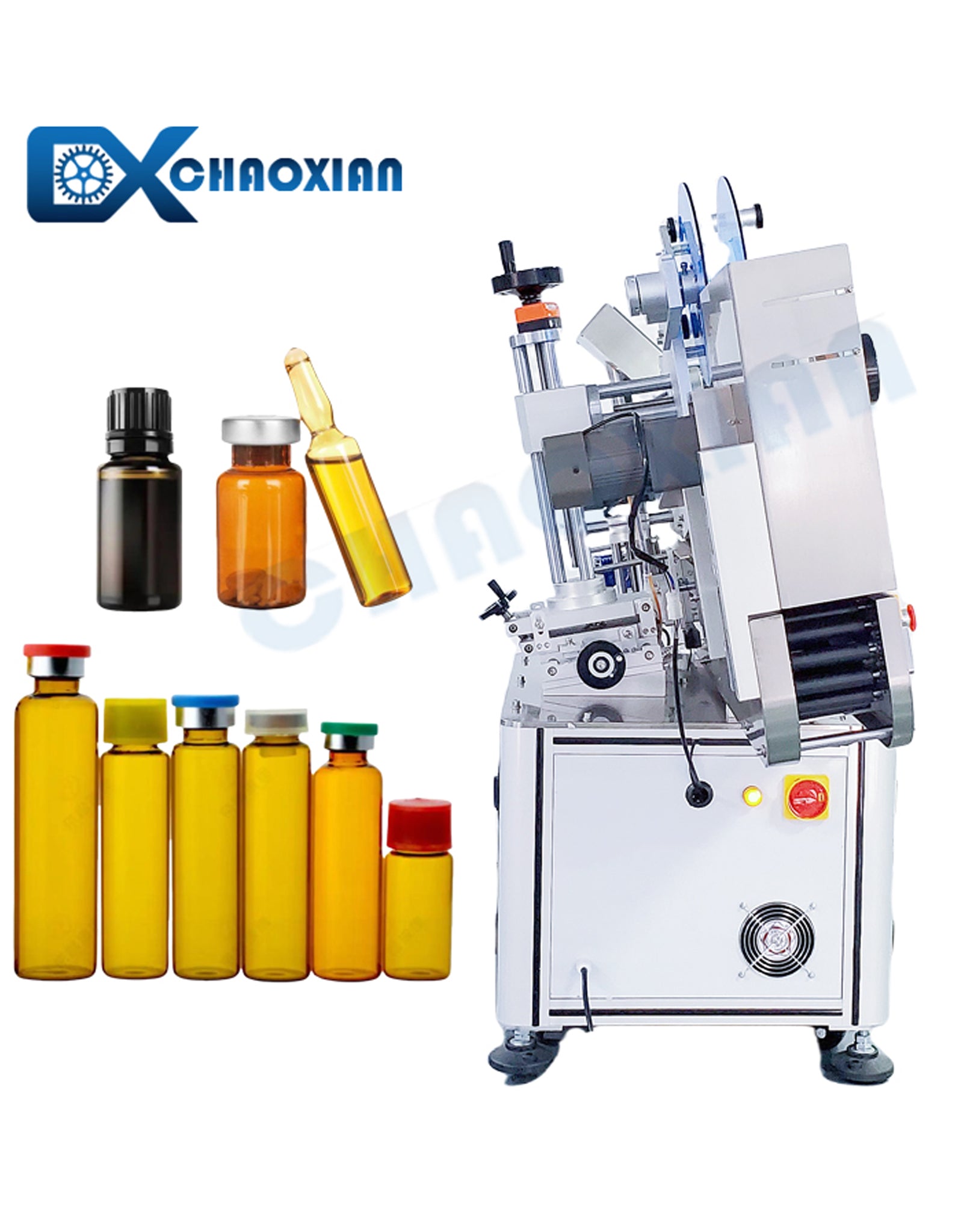 Automatic Vial Labeling Machine for Small Round Bottles and Ampoules – High-Speed Precision Labeler